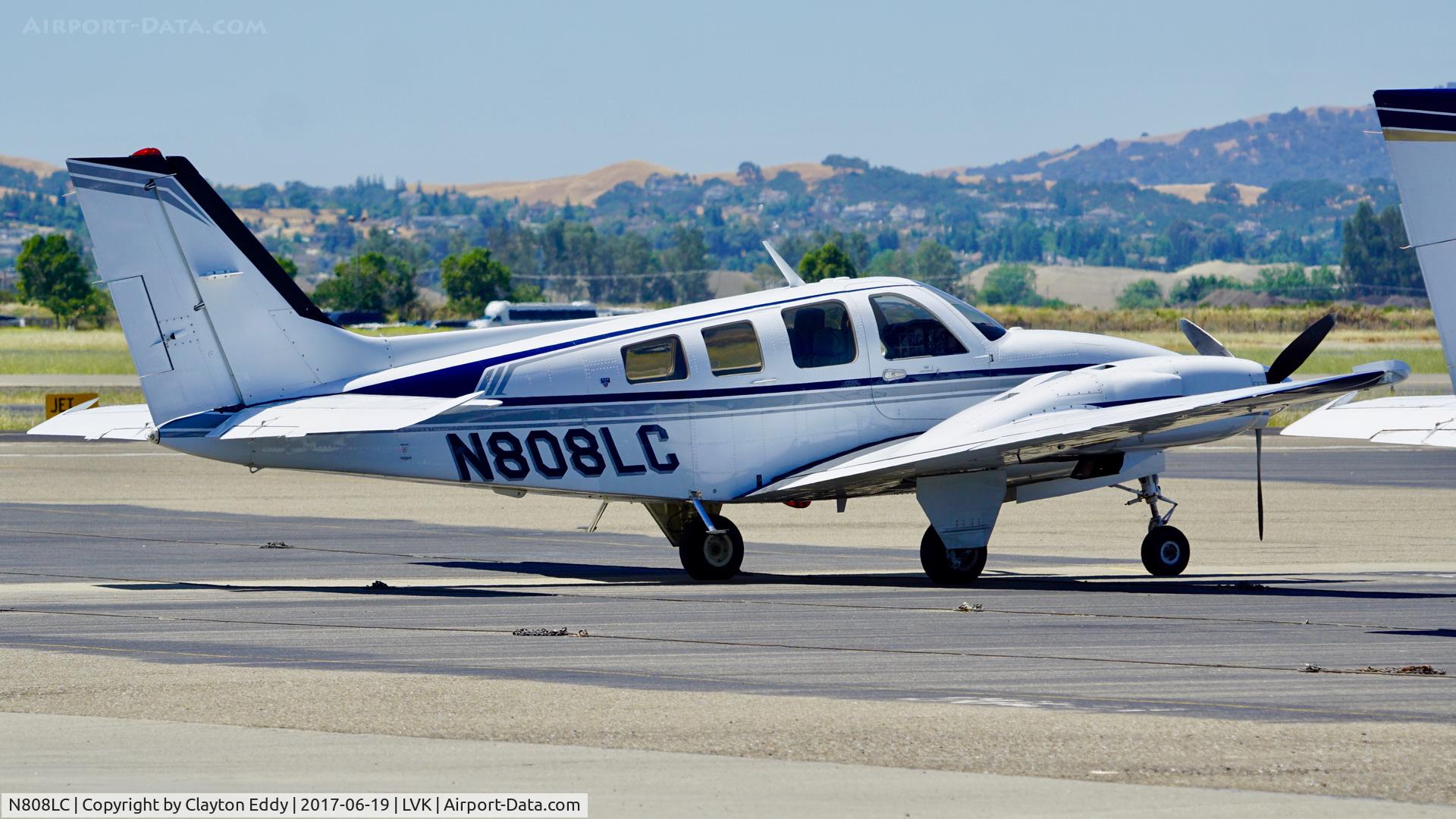 N808LC, 1980 Beech 58P Baron C/N TJ-319, Livermore Airport California 2017.