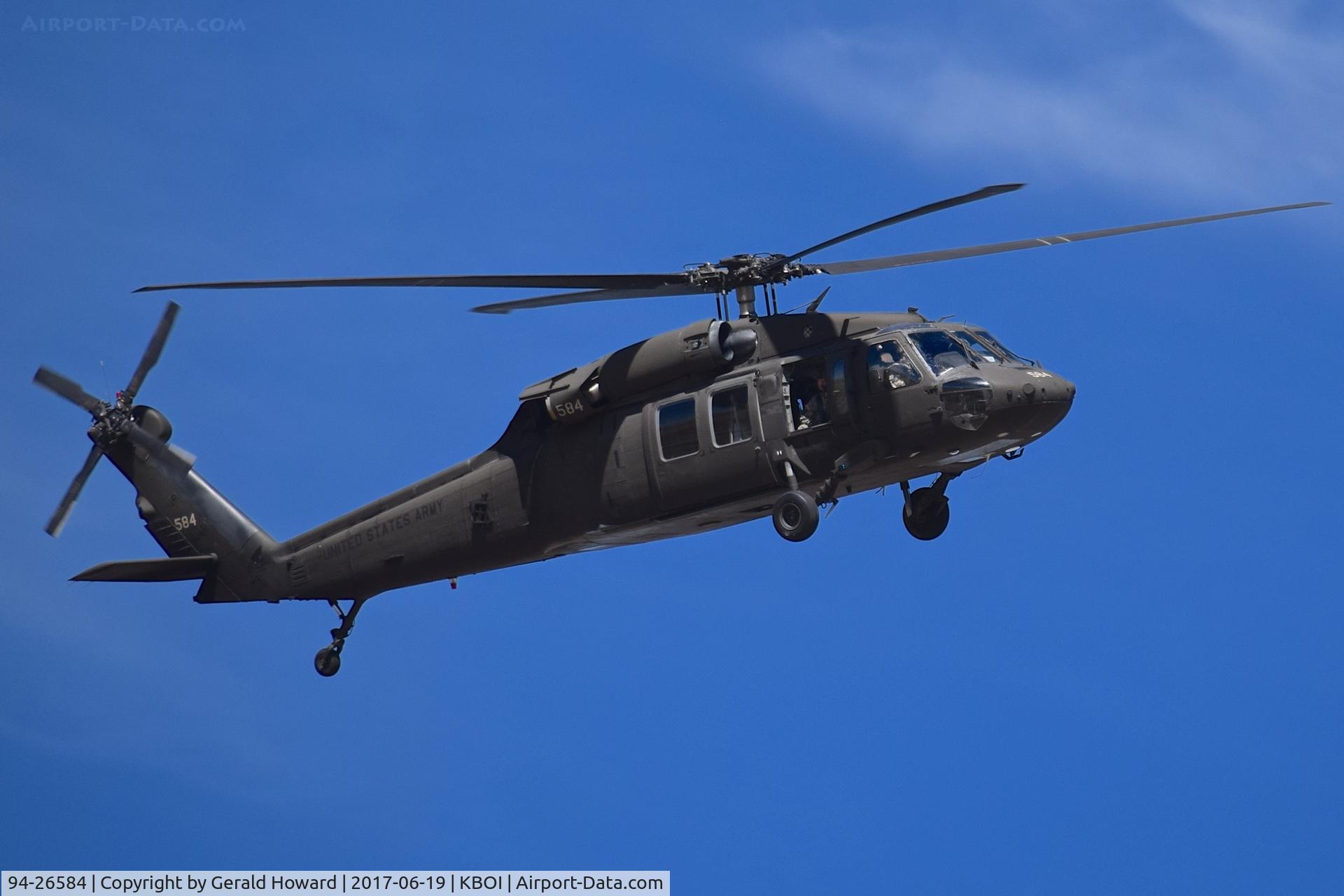 94-26584, 1994 Sikorsky UH-60L Blackhawk C/N 70-2104, Departing BOI  1-183rd AVN BN, Idaho Army National Guard