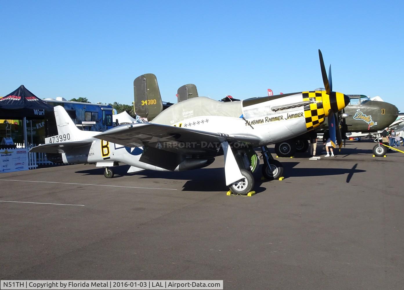 N51TH, 1944 North American P-51D Mustang C/N 122-40530, Alabama Rammer Jammer
