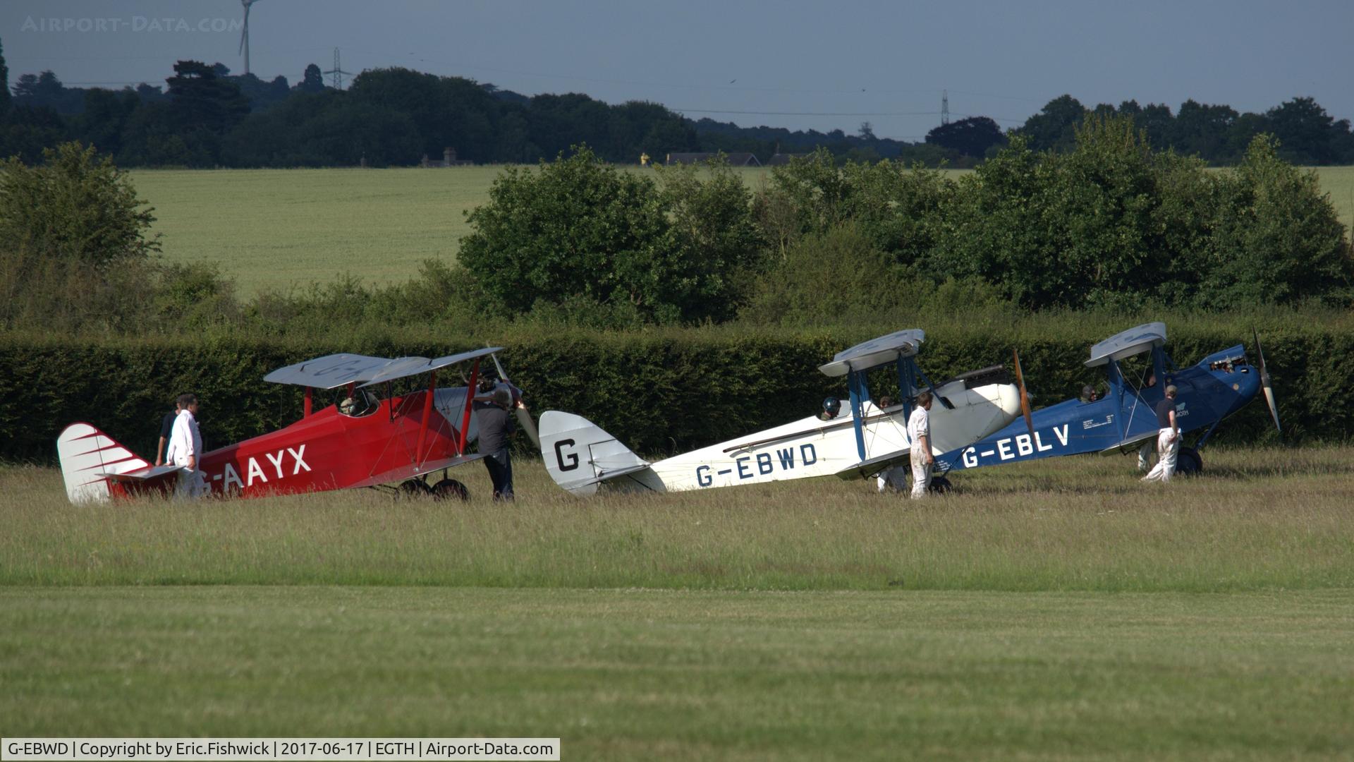 G-EBWD, 1928 De Havilland DH.60X Moth C/N 552, 5. G-EBWD and two more 'Gentleman's Carriages' ready to take centre stage at the epic Evening Airshow, The Shuttleworth Collection, June, 2017