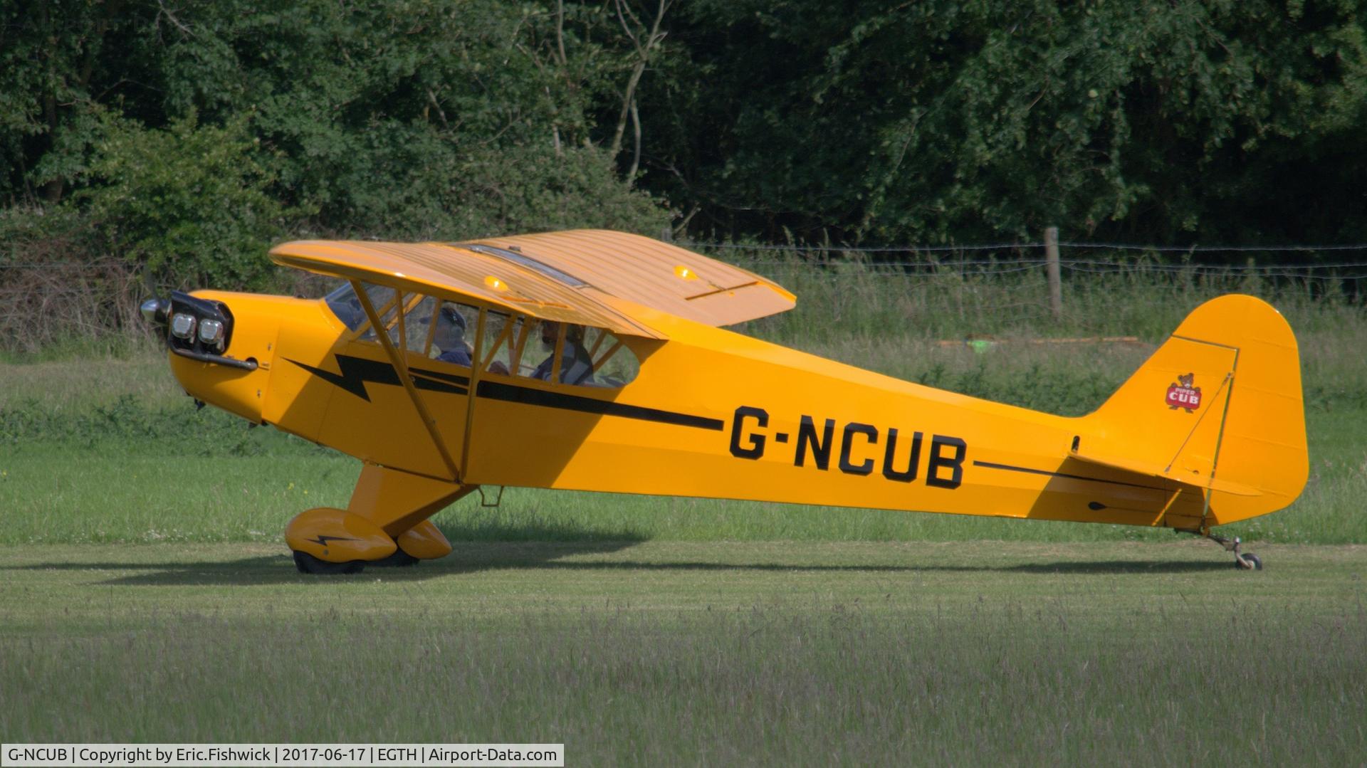 G-NCUB, 1944 Piper L-4H Grasshopper (J3C-65D) C/N 11599, 1. G-NCUB preparing to depart the epic Evening Airshow, The Shuttleworth Collection, June, 2017.