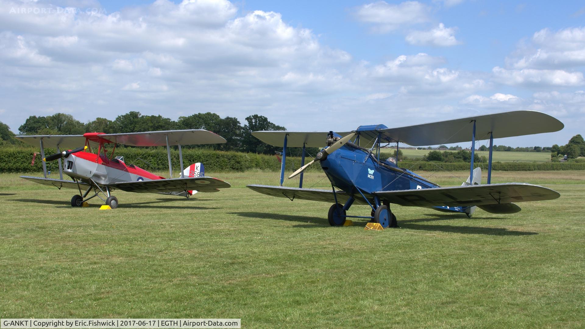 G-ANKT, 1942 De Havilland DH-82A Tiger Moth II C/N 85087, 5. Tiger Moth and Cirrus Moth at the epic Evening Airshow, The Shuttleworth Collection, June, 2017.