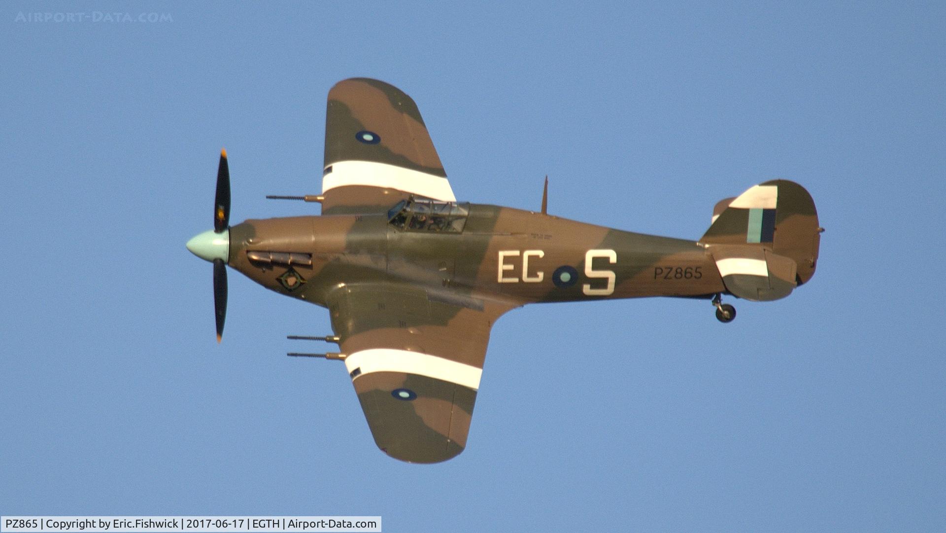 PZ865, 1944 Hawker Hurricane IIC C/N PZ865, 41. PZ865 at the epic Evening Airshow, The Shuttleworth Collection, June, 2017.