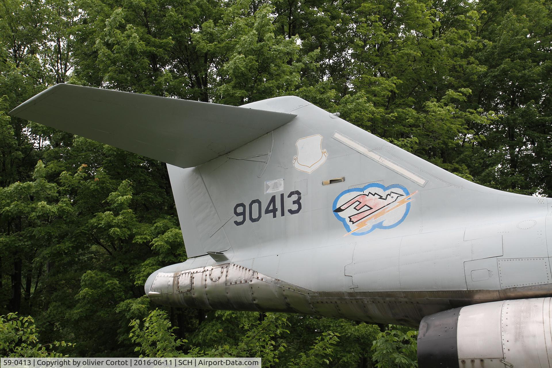 59-0413, 1959 McDonnell F-101F Voodoo C/N 737, tail view