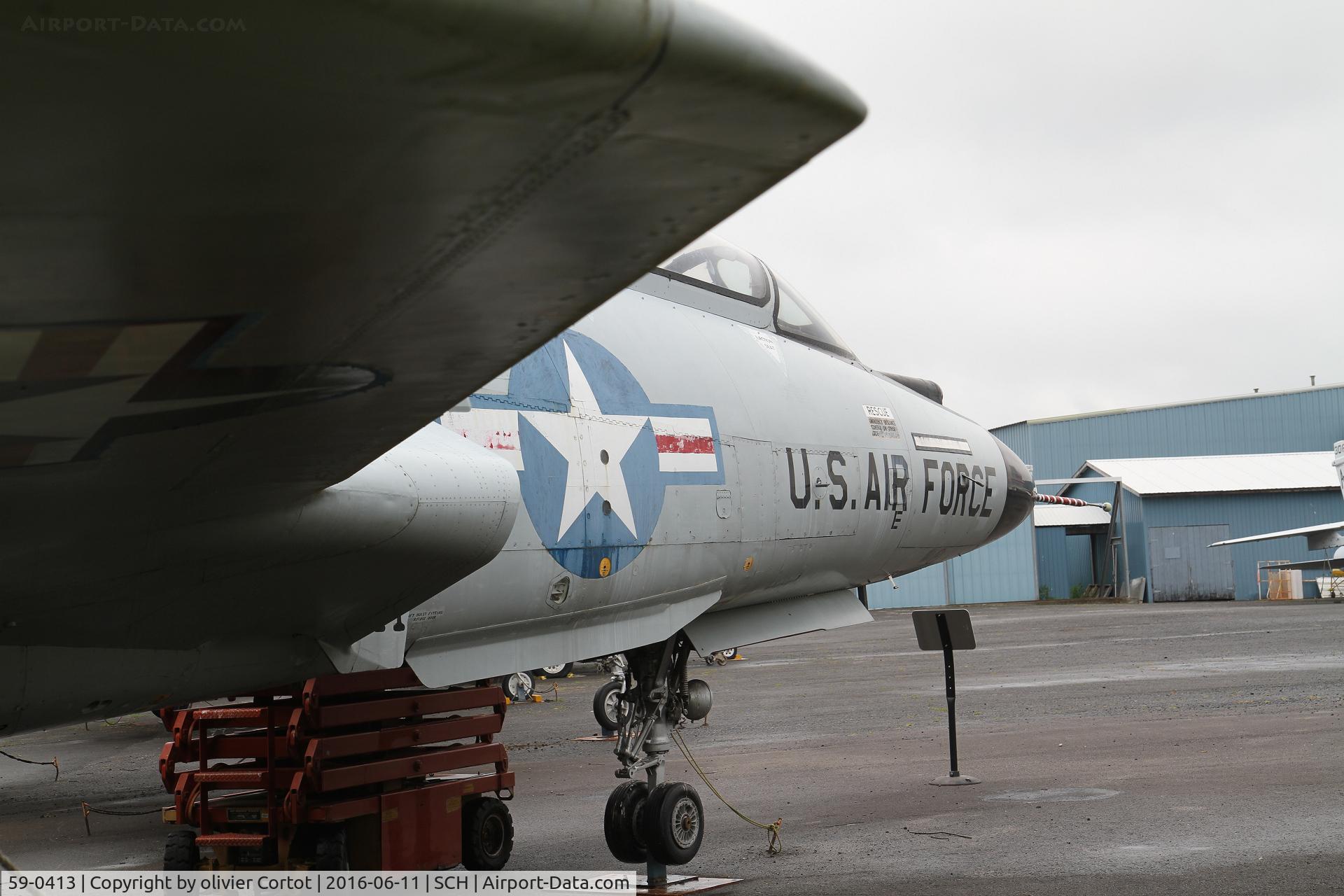 59-0413, 1959 McDonnell F-101F Voodoo C/N 737, note she's not on her landing gear