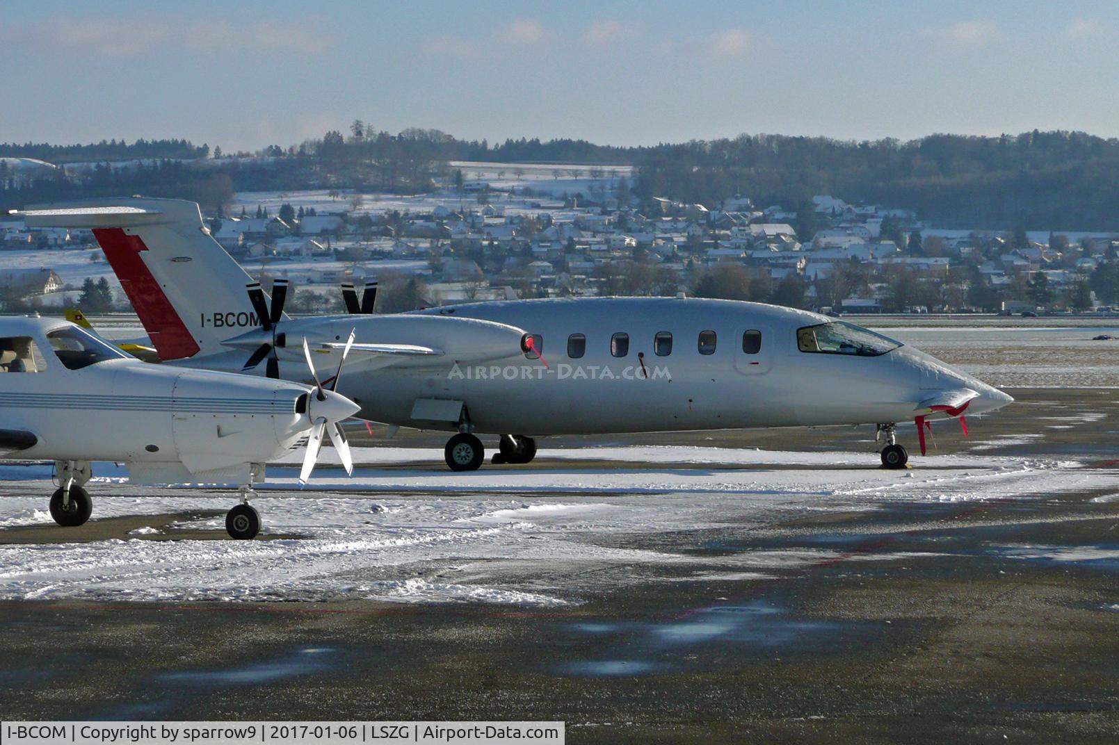 I-BCOM, 2000 Piaggio P-180 Avanti C/N 1040, at Grenchen airport.