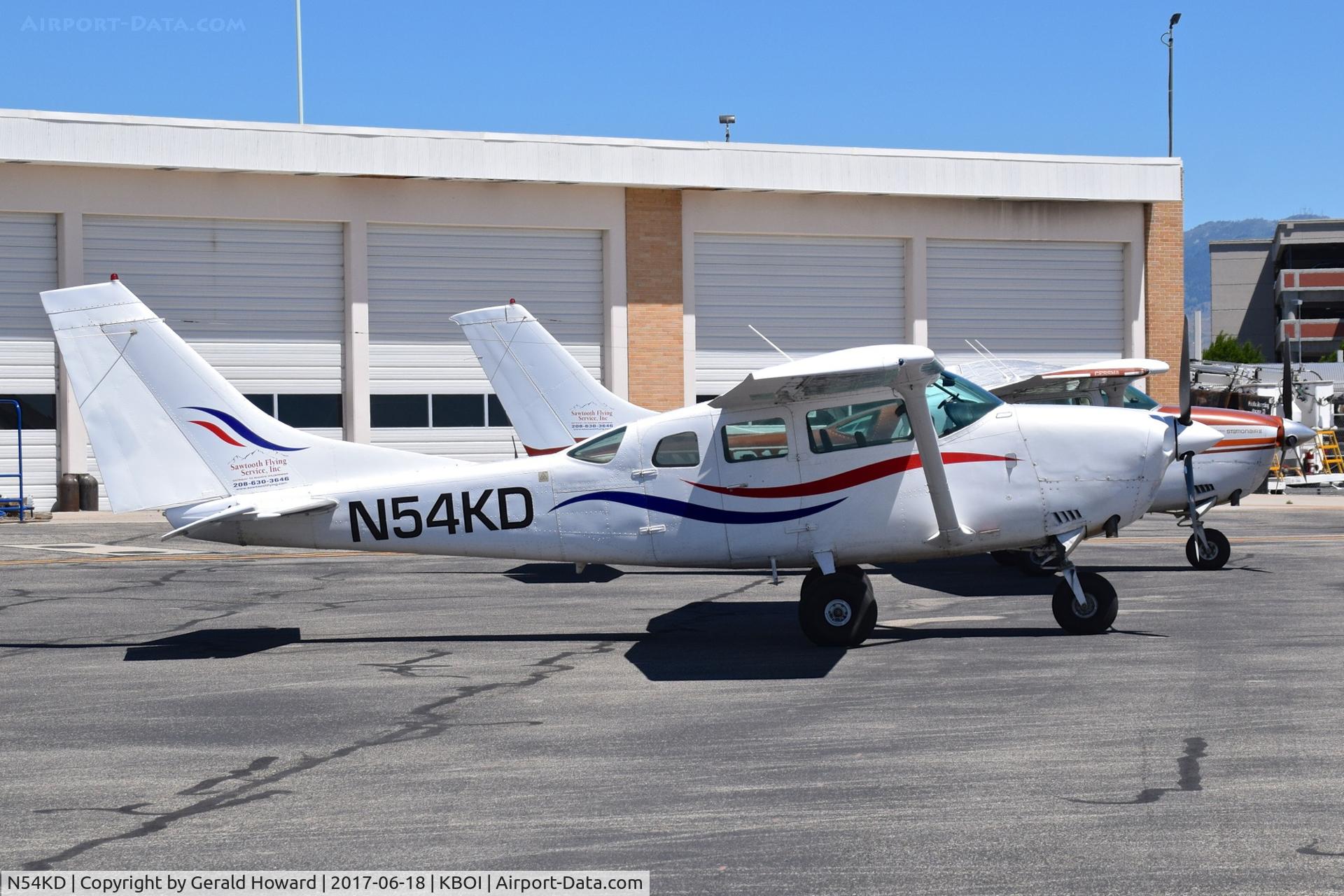 N54KD, 1981 Cessna TU206G Turbo Stationair Turbo Stationair C/N U206-06181, Parked on the back country ramp.