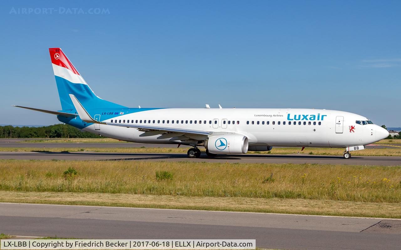 LX-LBB, 2015 Boeing 737-86J C/N 36875, taxying to the active