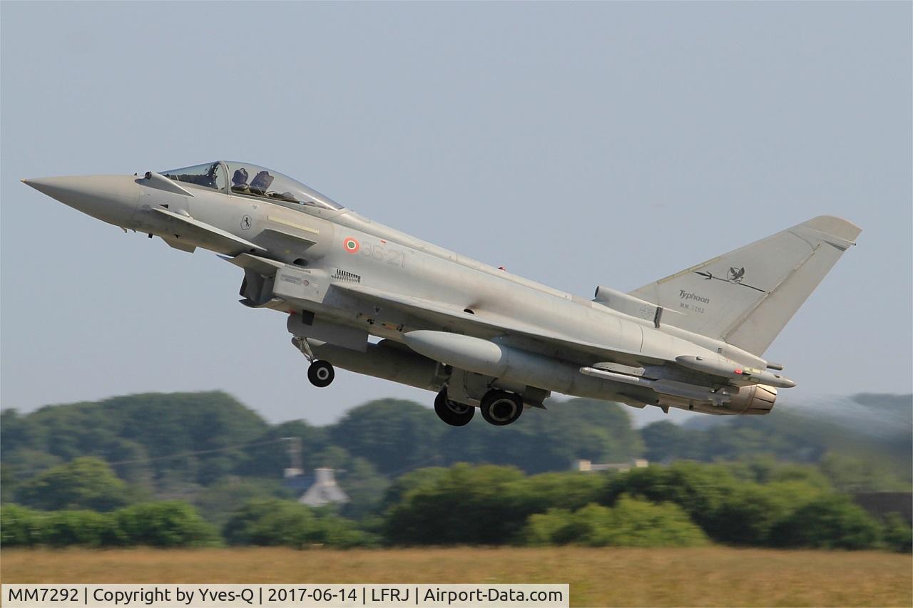 MM7292, Eurofighter EF-2000 Typhoon S C/N IS024, Eurofighter EF-2000 Typhoon S, Take off rwy 26, Landivisiau Naval Air Base (LFRJ) Tiger Meet 2017
