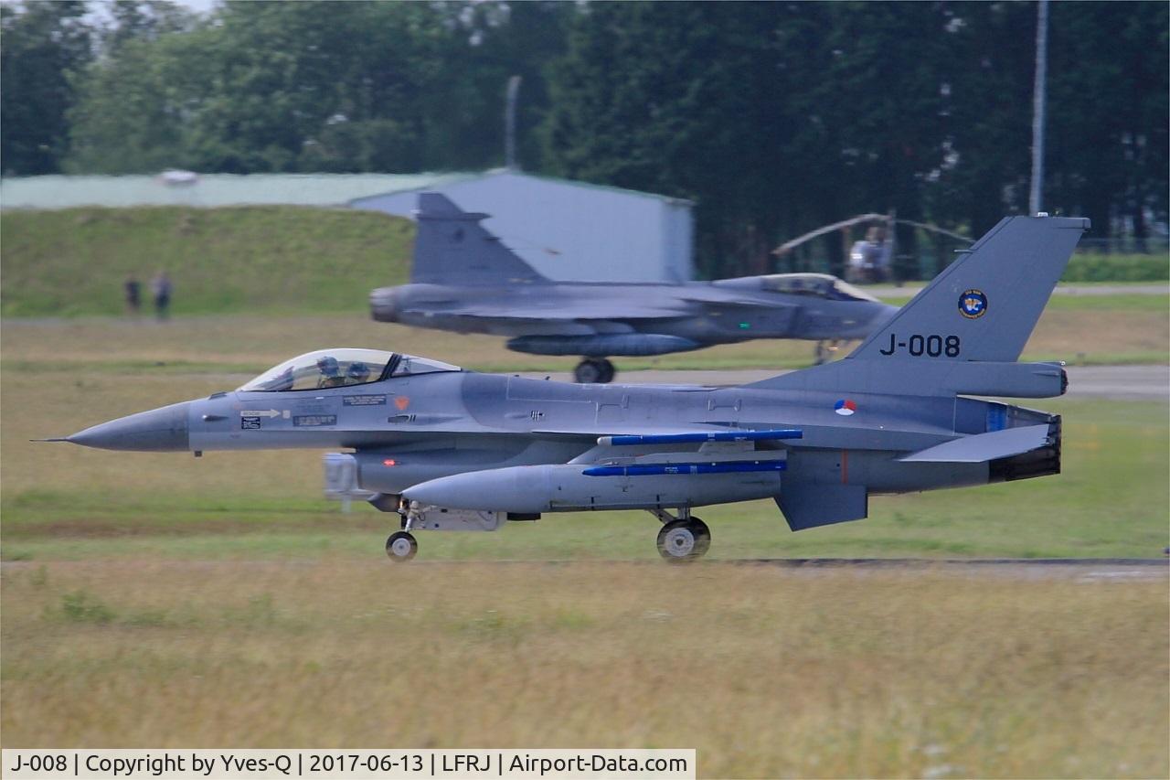 J-008, General Dynamics F-16AM Fighting Falcon C/N 6D-164, Fokker F-16AM Fighting Falcon, Take off run rwy 08, Landivisiau Naval Air Base (LFRJ) Tiger Meet 2017