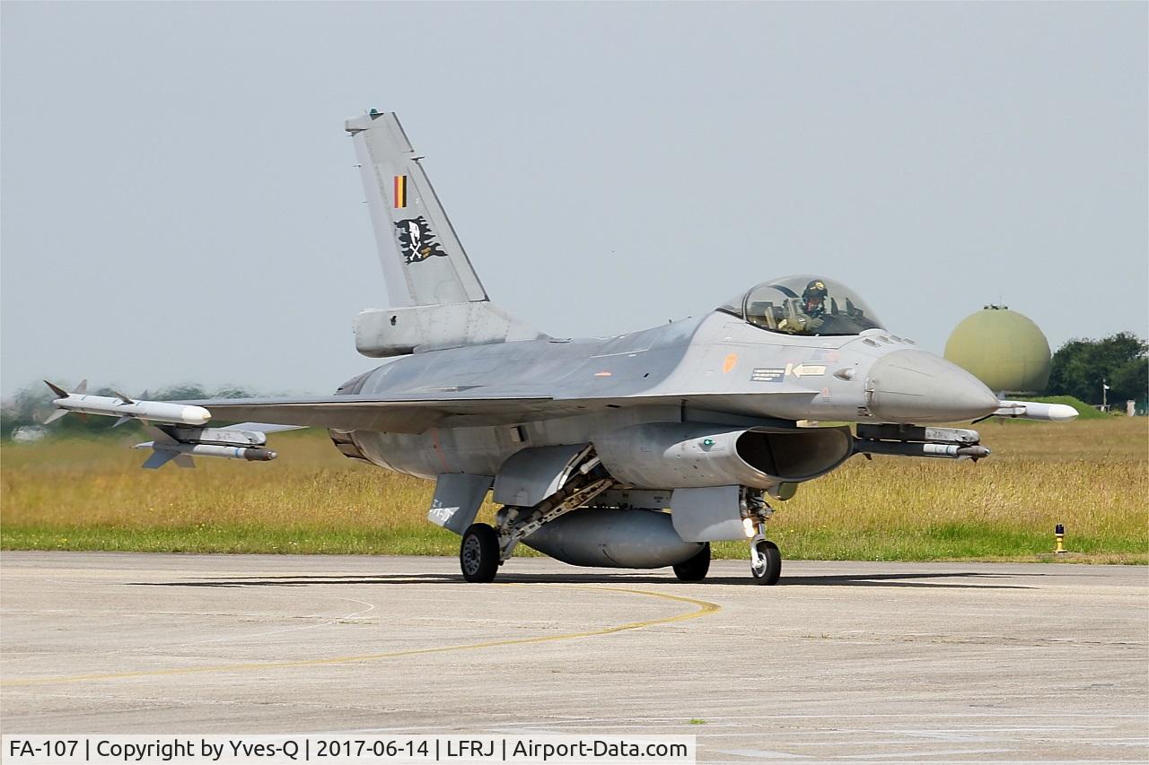 FA-107, 1980 SABCA F-16AM Fighting Falcon C/N 6H-107, SABCA F-16AM Fighting Falcon, Taxiing to flight line, Landivisiau Naval Air Base (LFRJ) Tiger Meet 2017
