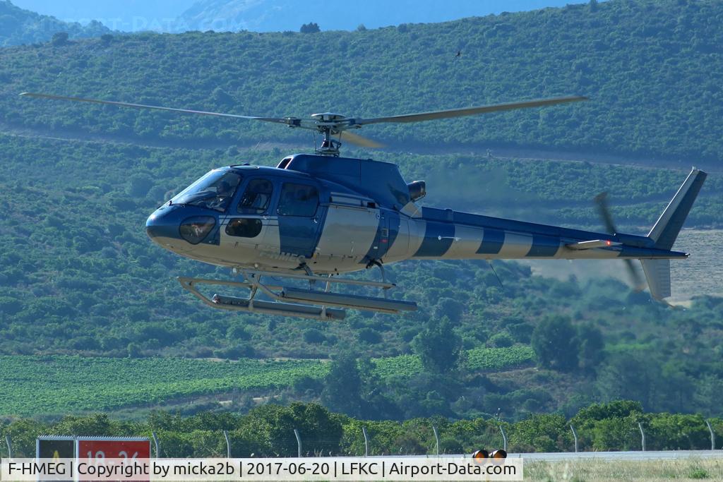 F-HMEG, Aerospatiale AS-350B-2 Ecureuil C/N 7414, Landing