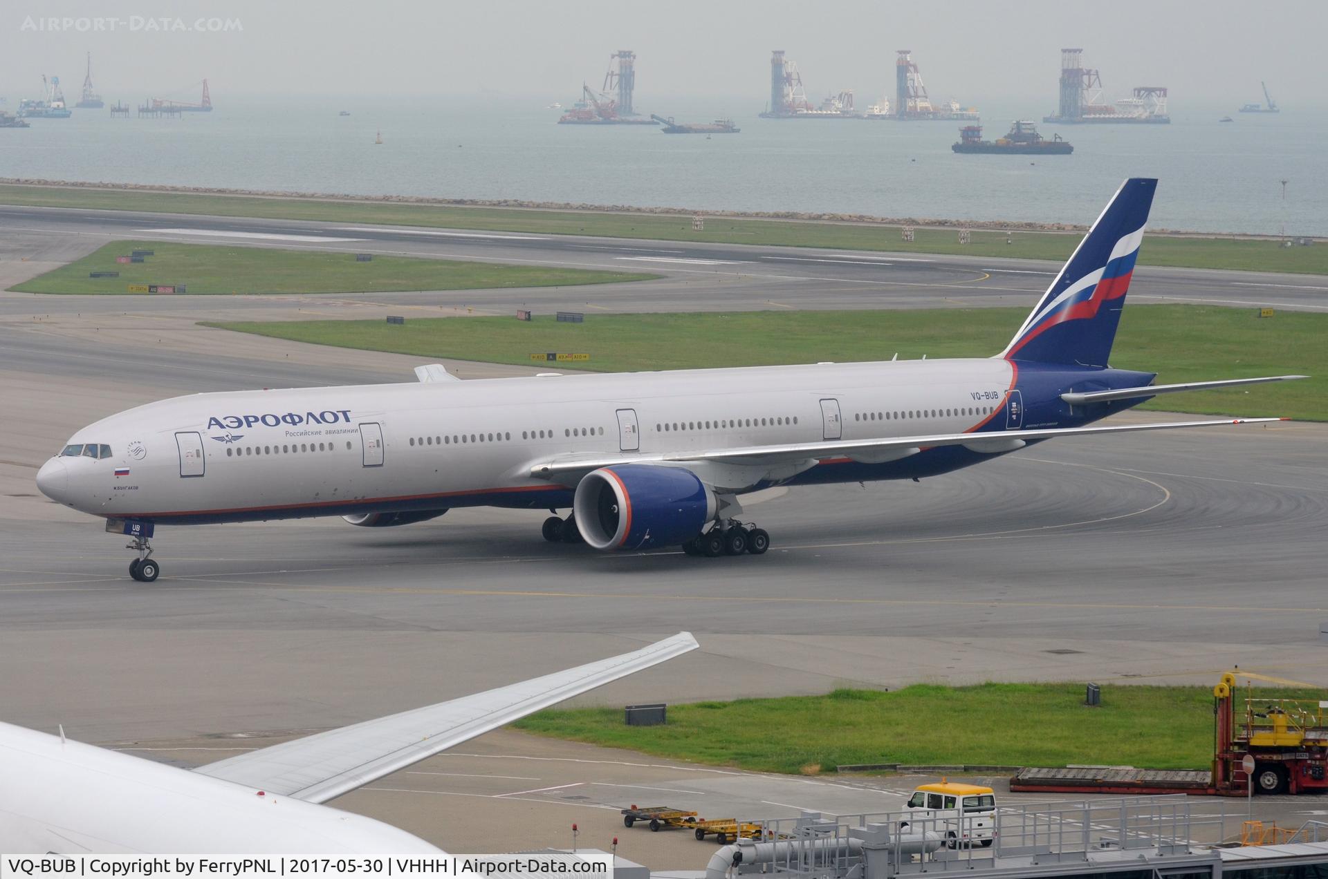 VQ-BUB, 2015 Boeing 777-3M0/ER C/N 41690, Aeroflot B773 arriving in HKG