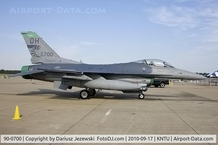 90-0700, 1990 General Dynamics F-16C Fighting Falcon C/N 1C-308, F-16CG Fighting Falcon 90-0700 OH from 112th FS Stingers Toledo, OH