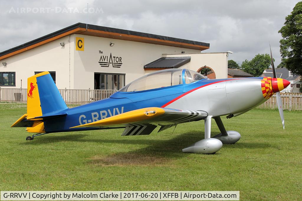 G-RRVV, 2006 Vans RV-8 C/N 82245, Vans RV-8. An ex Enstone based aircraft on its way to a new home in California via Iceland & Greenland. Fishburn Airfield UK. June 20th 2017.