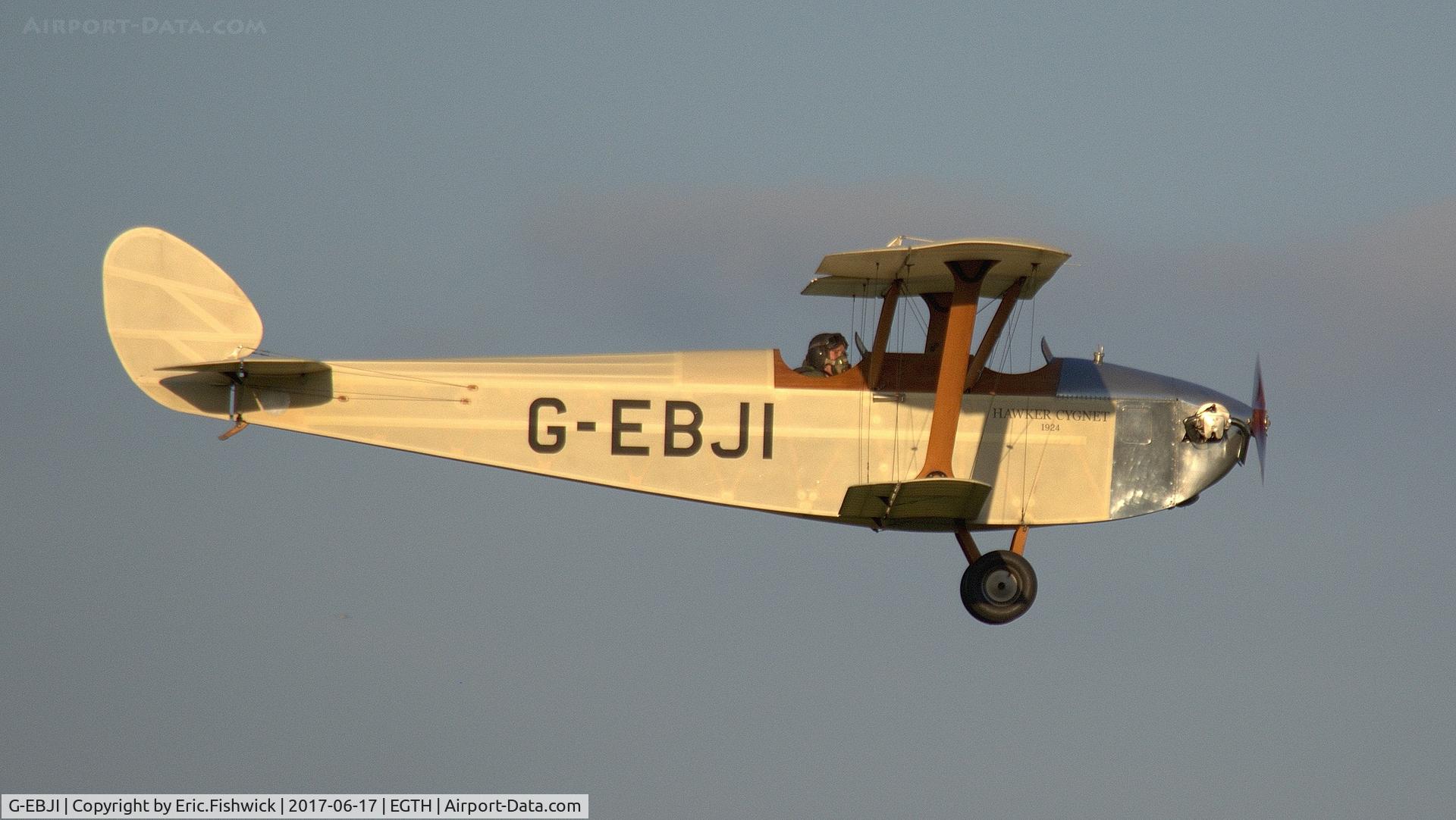 G-EBJI, 1977 Hawker Cygnet Replica C/N PFA 077-10240, x. G-EBJI in display mode at the epic Evening Airshow, The Shuttleworth Collection, June, 2017