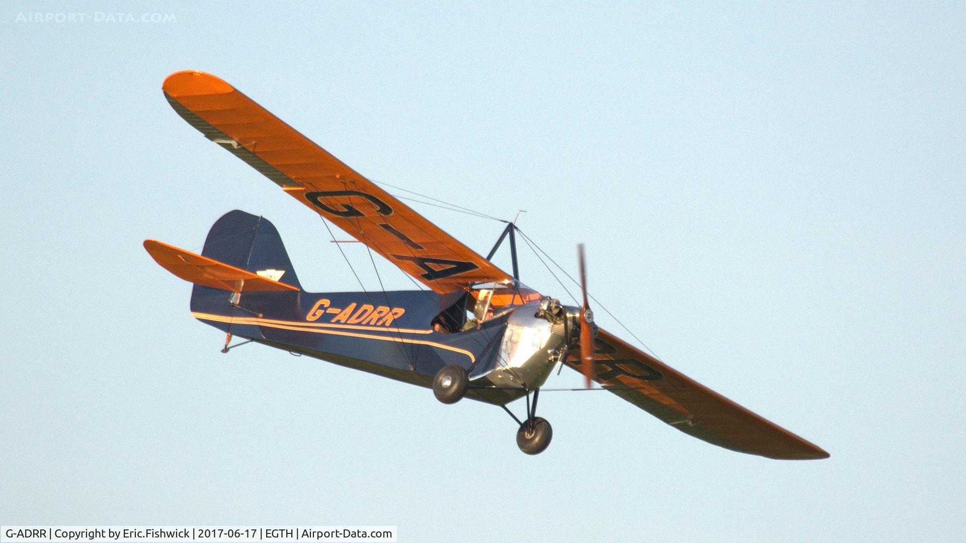 G-ADRR, 1936 Aeronca C-3 Collegian C/N A-734, 44. G-ADRR in display mode at the epic Evening Airshow, The Shuttleworth Collection, June, 2017