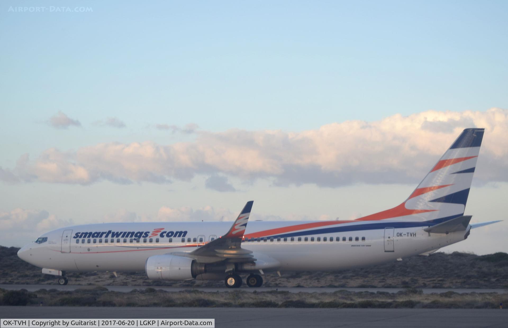 OK-TVH, 2008 Boeing 737-8Q8 C/N 35275, At Karpathos