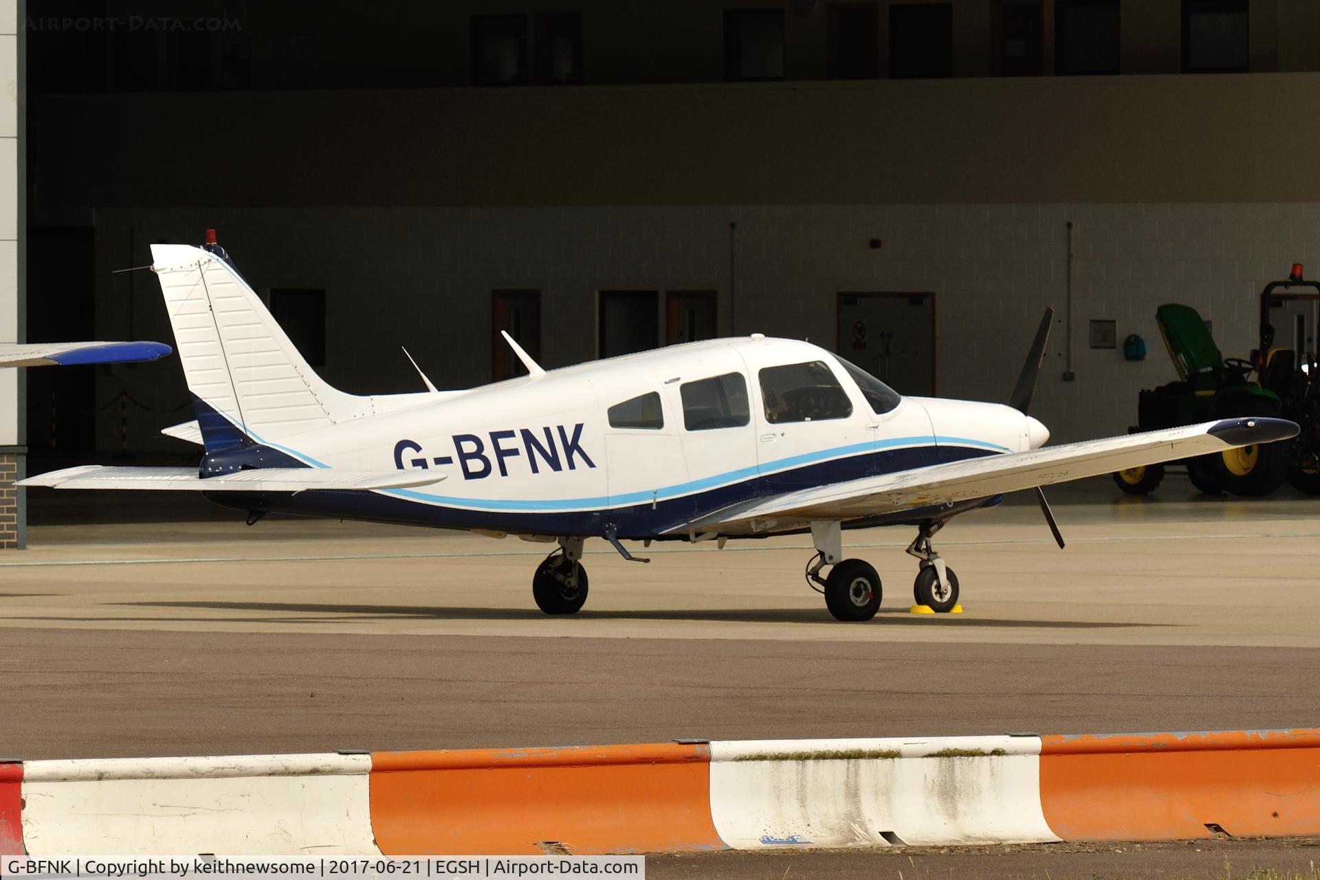 G-BFNK, 1977 Piper PA-28-161 Cherokee Warrior II C/N 28-7816282, Nice Visitor.