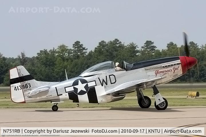 N751RB, 1944 North American P-51D Mustang C/N 44-13903JP, North American P-51D Mustang Glamorous Gal CN 44-13903JP, N751RB