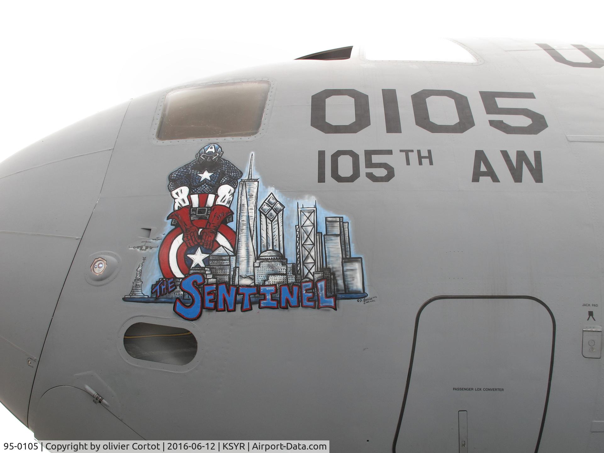 95-0105, 1995 McDonnell Douglas C-17A Globemaster III C/N P-30, the nose art