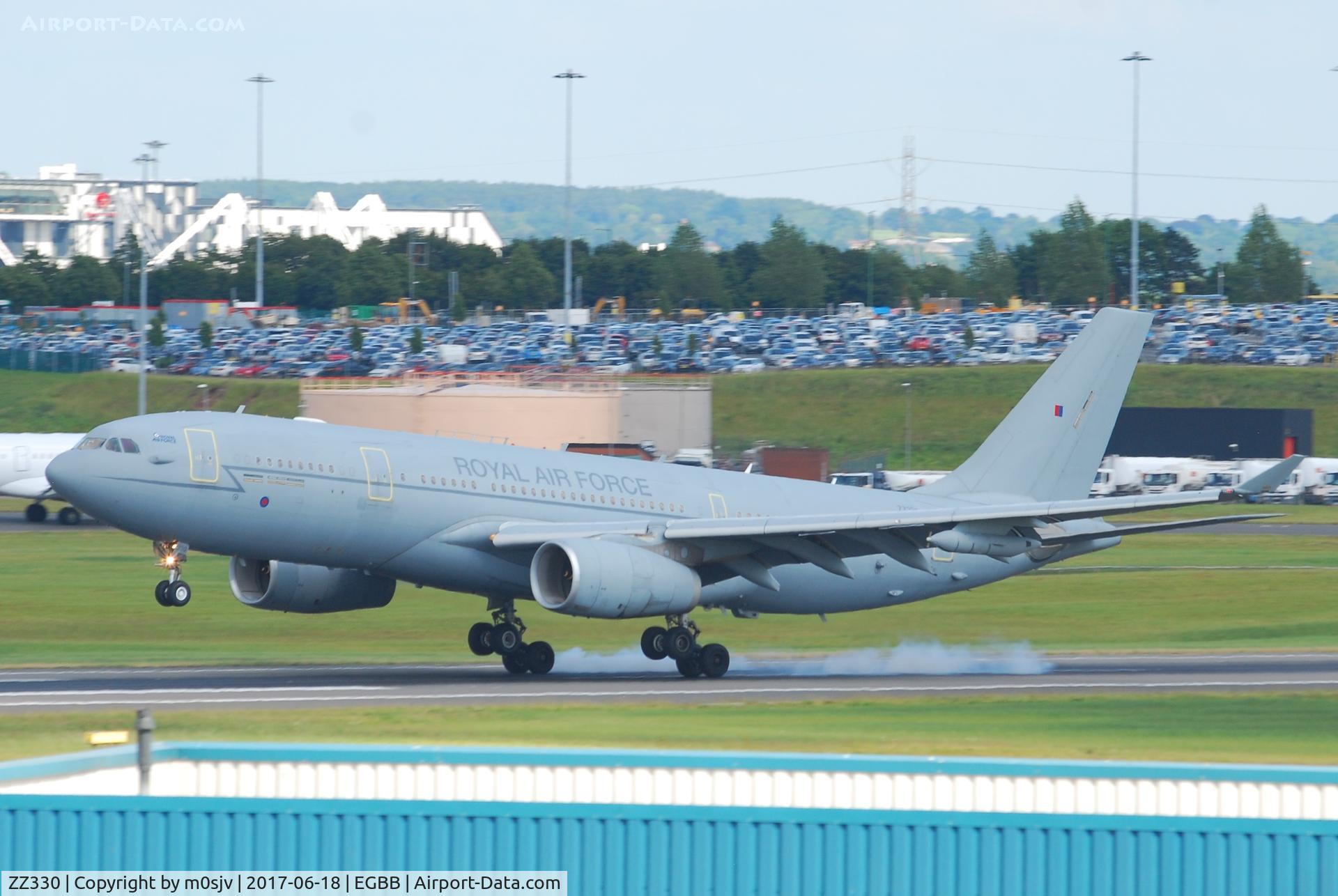 ZZ330, 2009 Airbus KC2 Voyager (A330-243MRTT) C/N 1046, Taken from Freeport Cargo Carpark