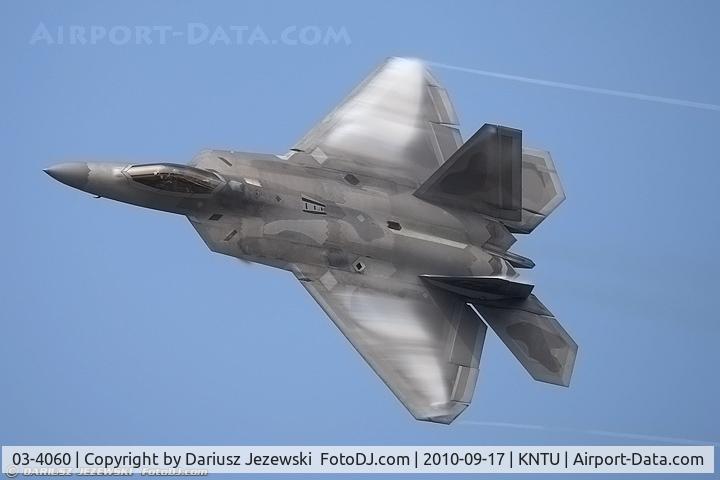 03-4060, Lockheed Martin F-22A Raptor C/N 4060, F-22 Raptor 03-4060 FF from 27th FS Fightin' Eagles 1st FW Langley AFB, VA