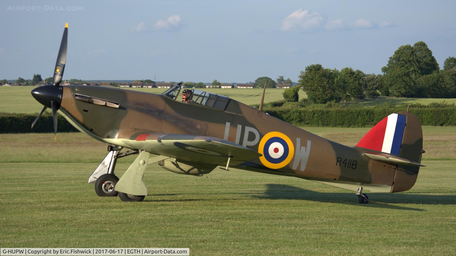 G-HUPW, 1940 Hawker Hurricane I C/N G592301, 1. R4118 at the epic Evening Airshow, The Shuttleworth Collection, June, 2017