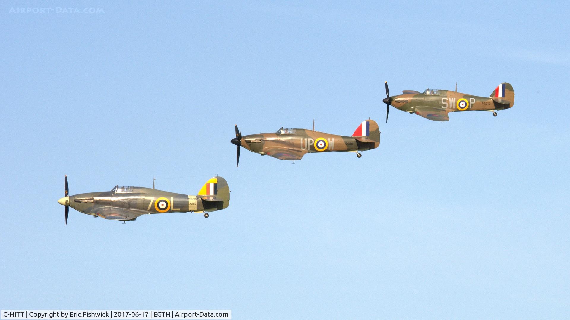 G-HITT, 1940 Hawker Hurricane I C/N Not found / see comment, 45. Spectacular formation at the epic Evening Airshow, The Shuttleworth Collection, June, 2017