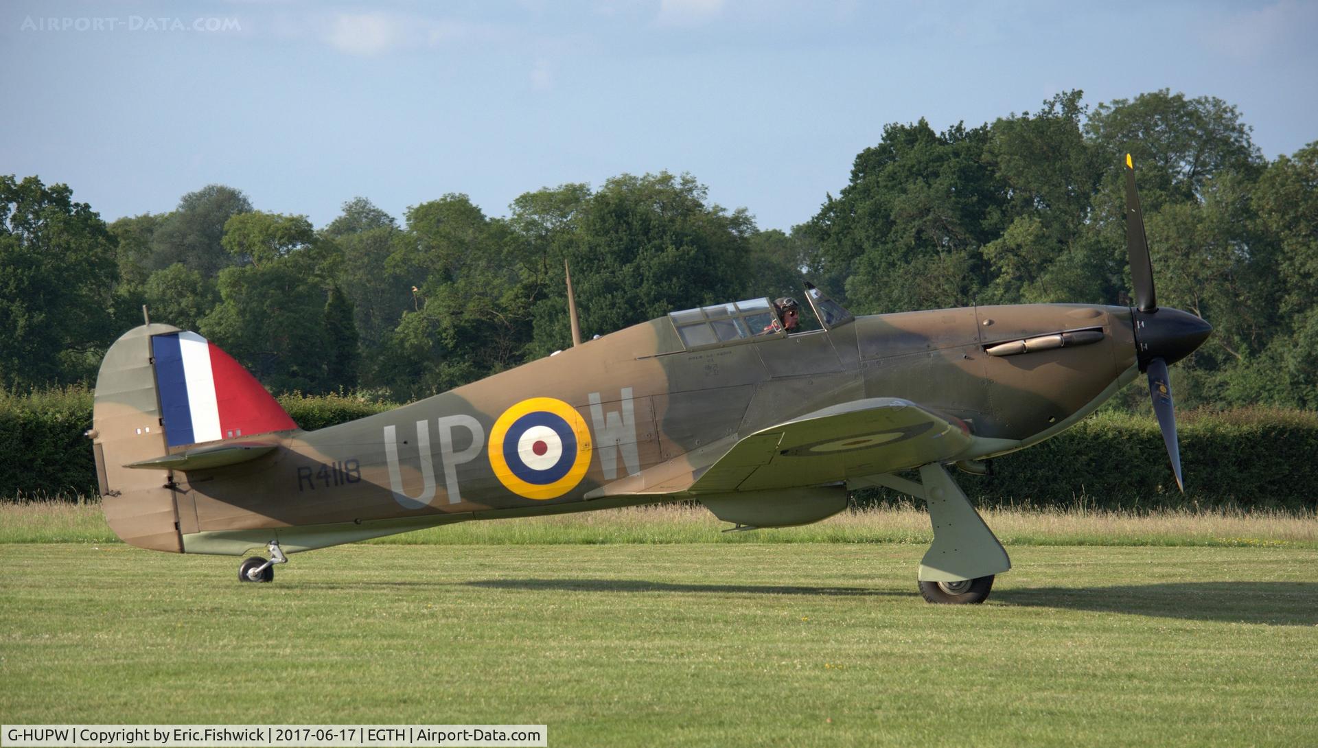 G-HUPW, 1940 Hawker Hurricane I C/N G592301, x. R4118 at the epic Evening Airshow, The Shuttleworth Collection, June, 2017