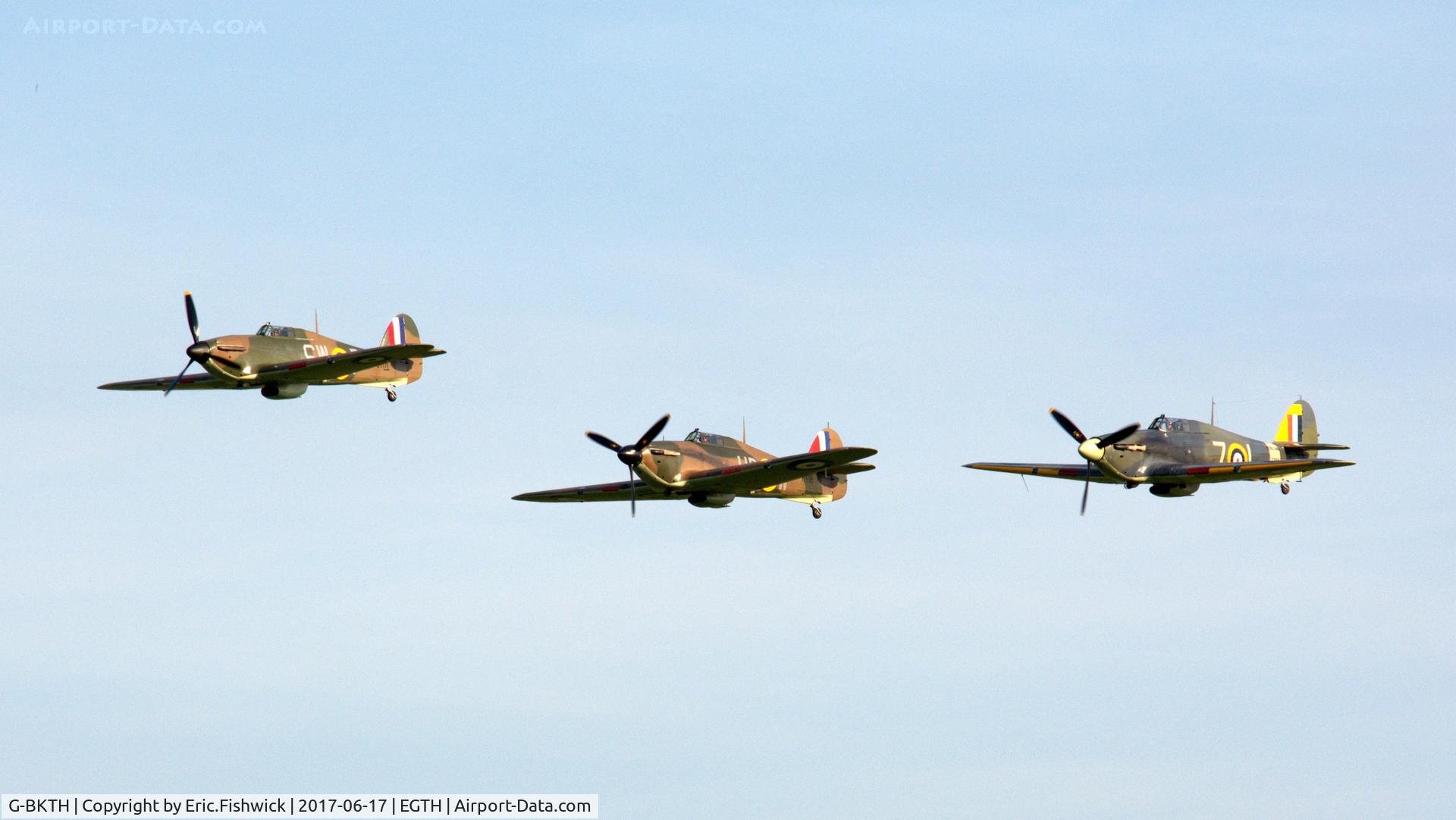 G-BKTH, 1939 Hawker (CCF) Sea Hurricane Mk1B C/N CCF/41H/4013, 45. Hurricanes re-united - at the epic Evening Airshow, The Shuttleworth Collection, June, 2017