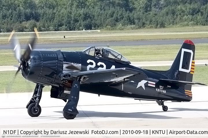 N1DF, 1948 Grumman F8F-2 (G58) Bearcat C/N D.1122, Grumman F8F-2 CN 121748, NX1DF