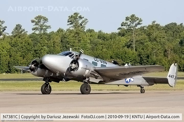 N7381C, 1944 Beech C18S C/N 8104, Beech C-18S CN 8104, N7381C