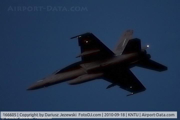 166605, Boeing F/A-18E Super Hornet C/N E101, Nightshow - F/A-18E Super Hornet 166605 AG-105 from VFA-143 Puking Dogs NAS Oceana, VA