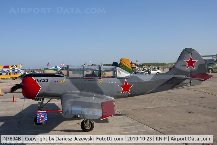 N7694B, 1996 Yakovlev Yak-52 C/N 9611906, Yakovlev Yak-52 CN 9611906, N7694B