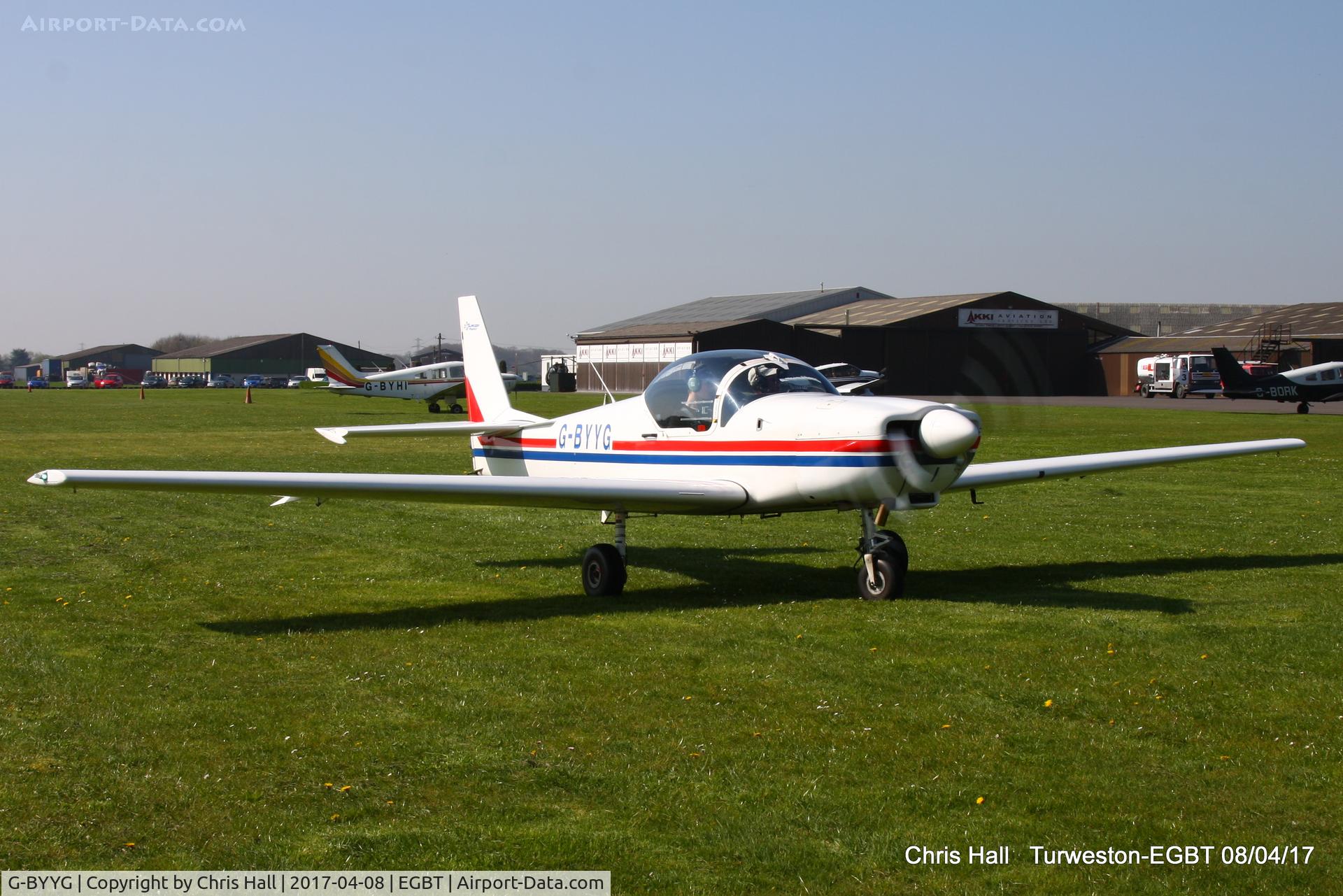 G-BYYG, 1990 Slingsby T-67C Firefly C/N 2101, at The Beagle Pup 50th anniversary celebration fly in