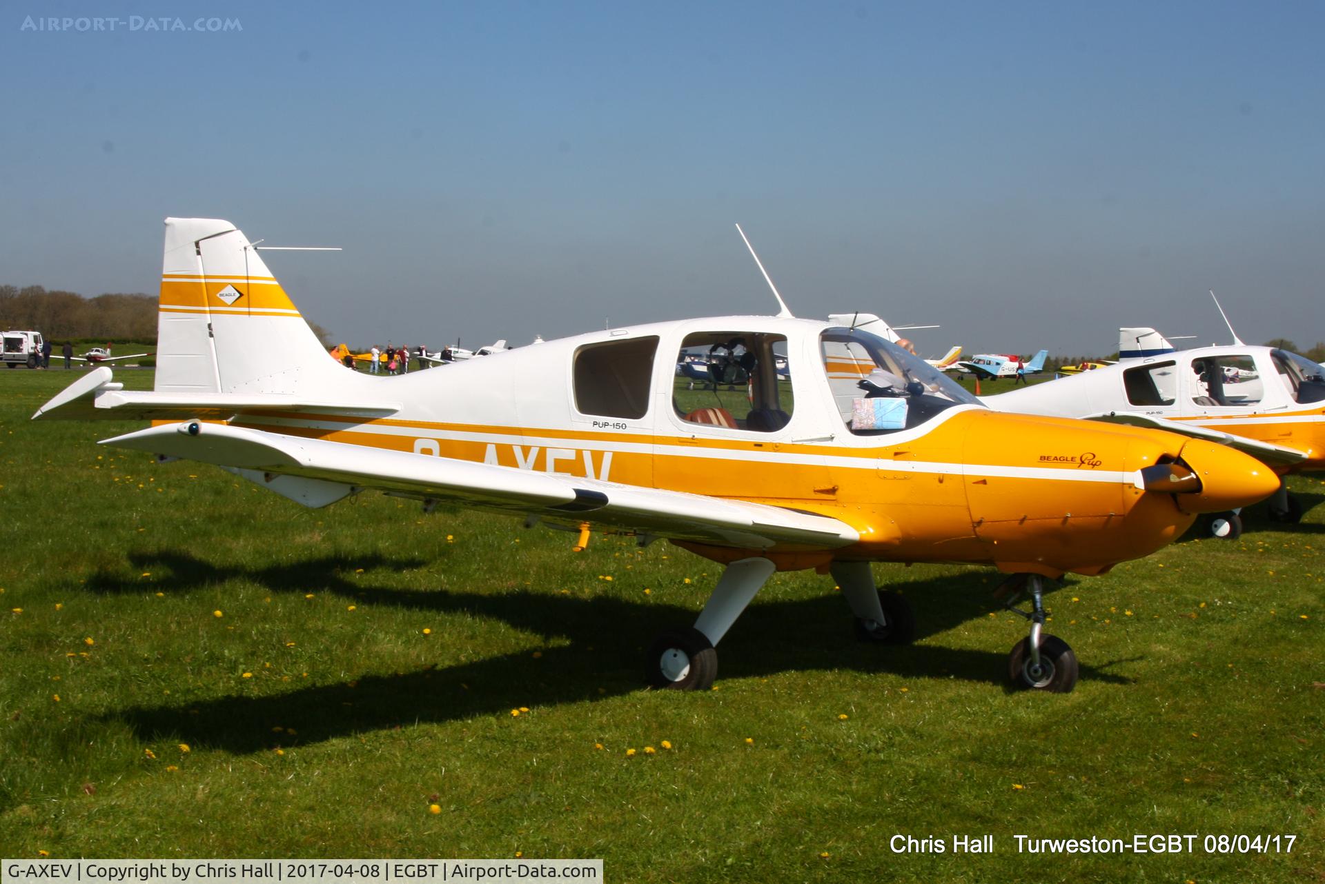G-AXEV, 1969 Beagle B-121 Pup Series 2 (Pup 150) C/N B121-070, at The Beagle Pup 50th anniversary celebration fly in