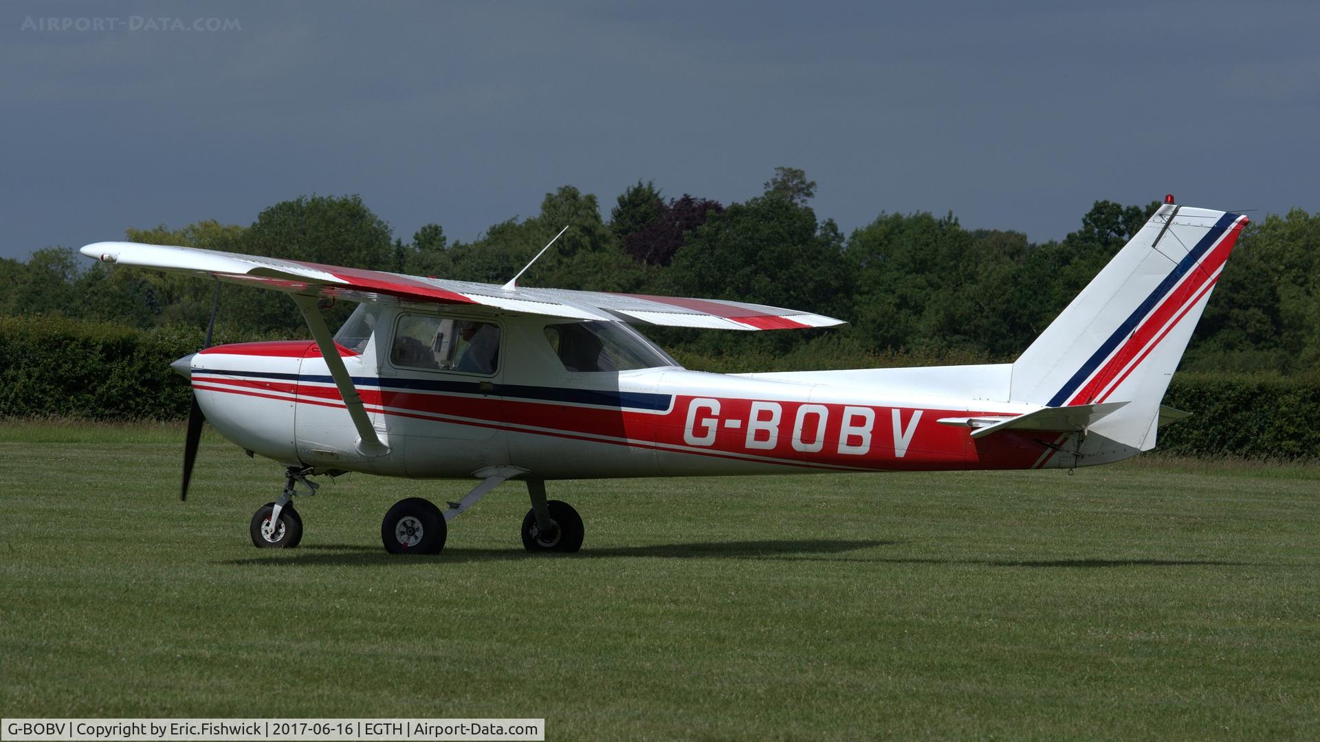G-BOBV, 1977 Reims F150M C/N 1415, 1. G-BOBV visiting The Shuttleworth Collection, Biggleswade, June, 2017.