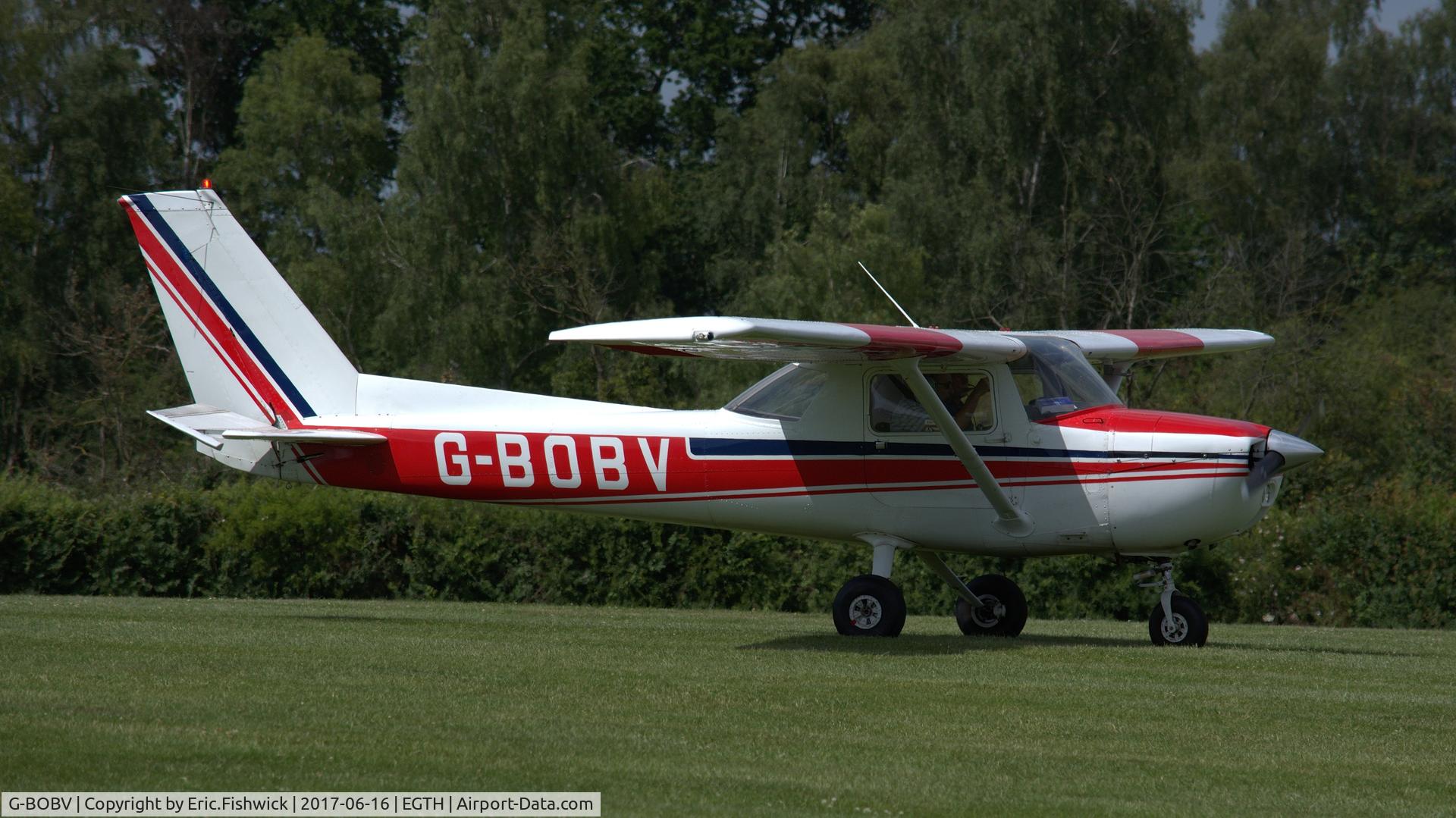 G-BOBV, 1977 Reims F150M C/N 1415, 2. G-BOBV visiting The Shuttleworth Collection, Biggleswade, June, 2017.