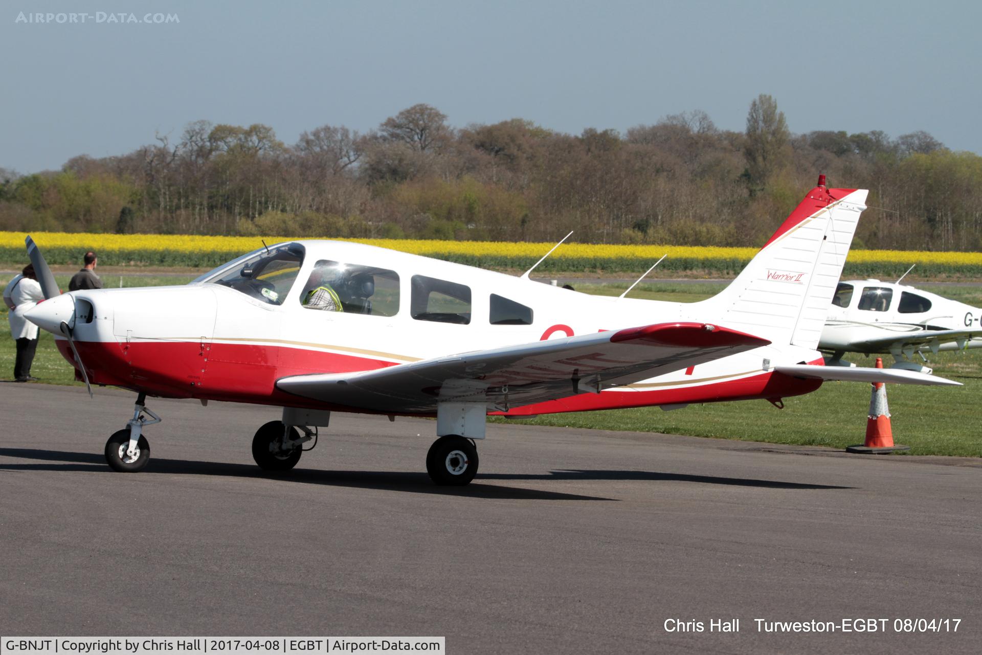 G-BNJT, 1981 Piper PA-28-161 Cherokee Warrior II C/N 28-8116184, at The Beagle Pup 50th anniversary celebration fly in