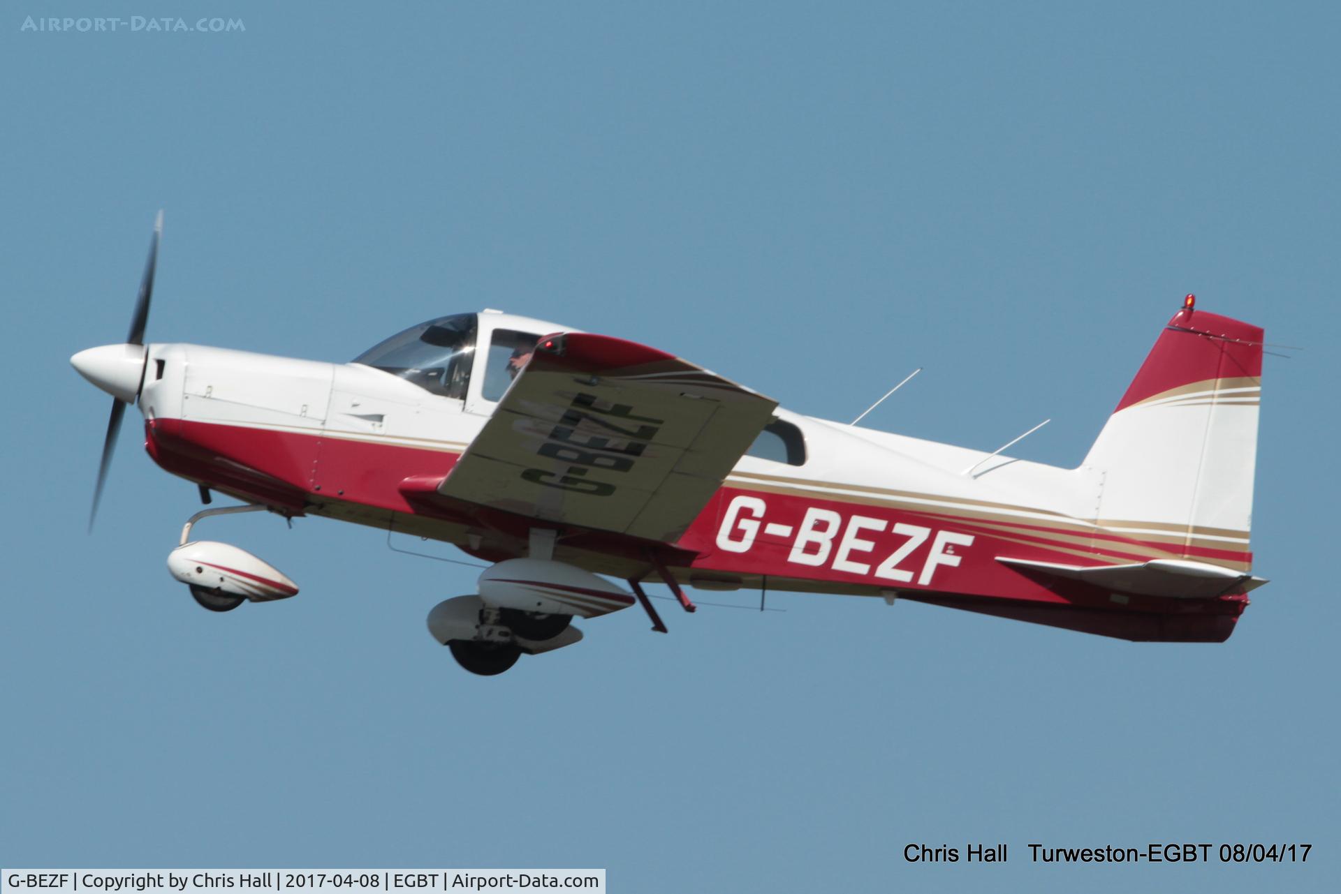 G-BEZF, 1974 Grumman American AA-5 Traveler C/N AA5-0538, at The Beagle Pup 50th anniversary celebration fly in