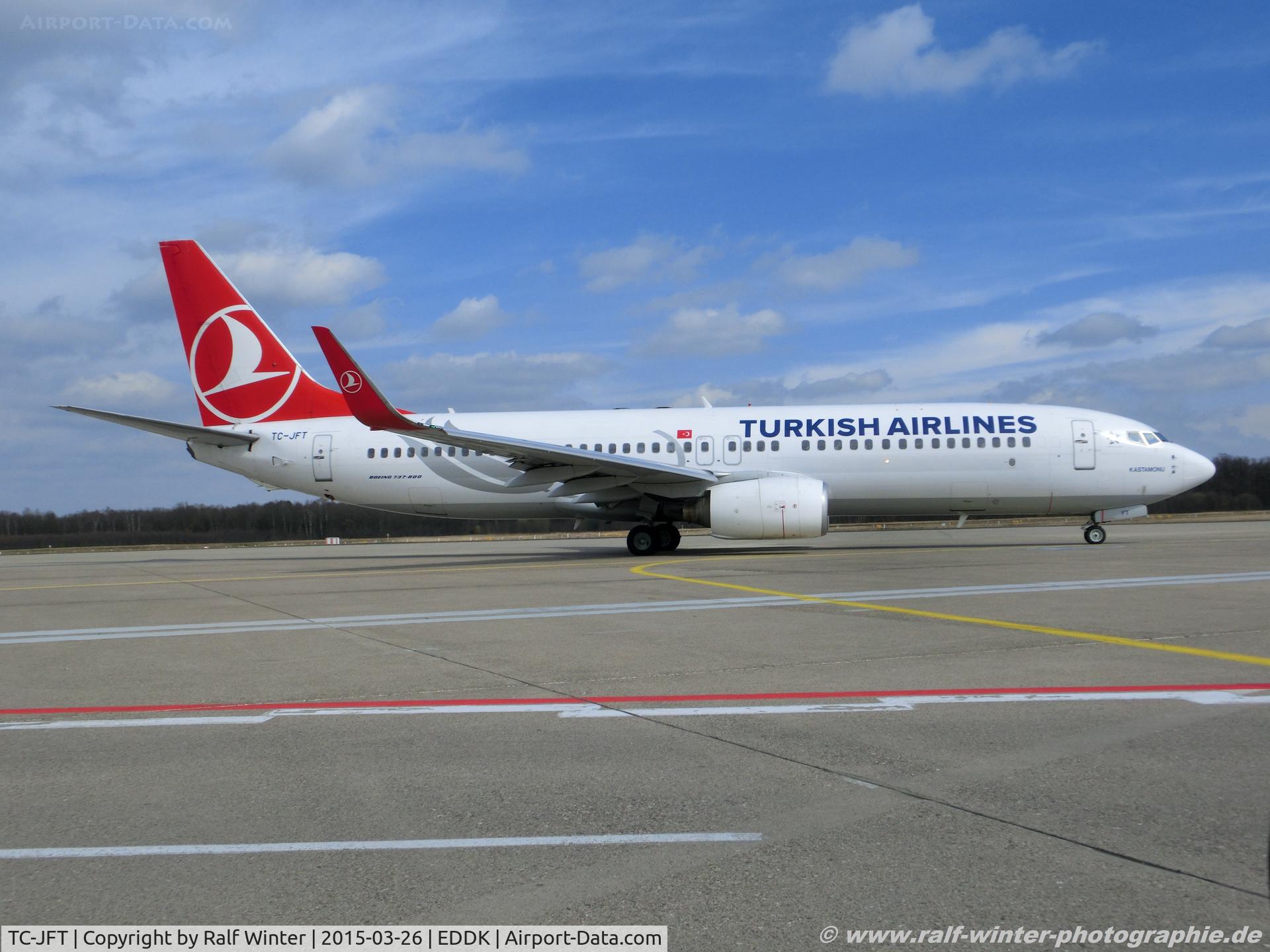 TC-JFT, 1999 Boeing 737-8F2 C/N 29780, Boeing 737-8F2(W) - TK THY Tiurkish Airlines 'Kastamonu'- 29780 - TC-JFT - 26.03.2015 - CGN