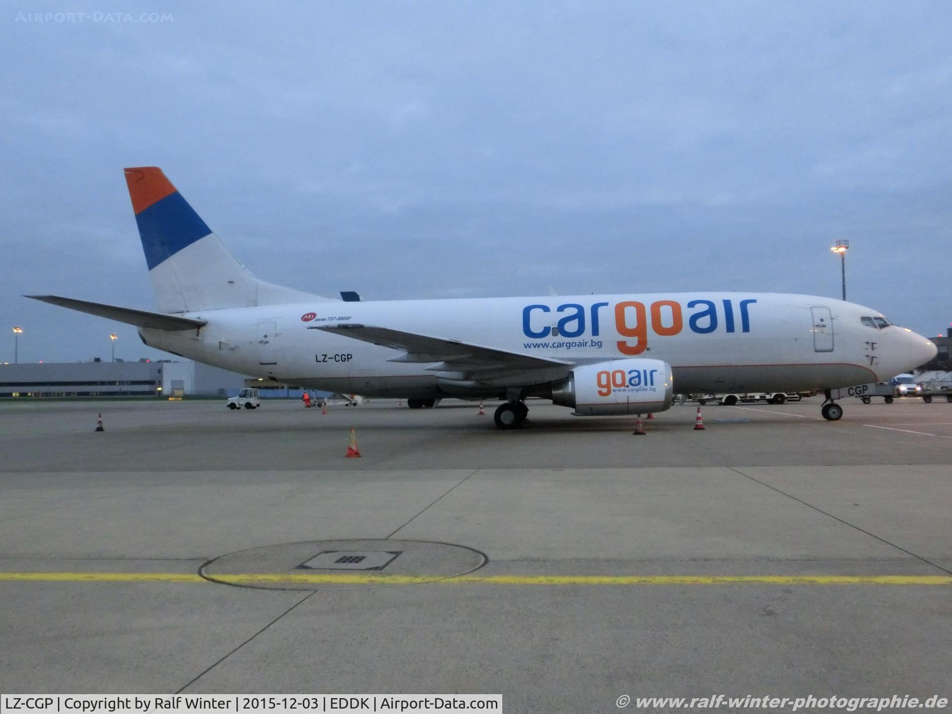 LZ-CGP, 1987 Boeing 737-35B C/N 23970, Boeing 737-35BSF - CGF Cargo Air - 23970 - LZ-CGP - 03.12.2015 - CGN