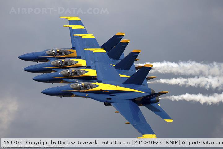 163705, 1988 McDonnell Douglas F/A-18C Hornet C/N 0767/C067, United States Navy Flight Demonstration Squadron Blue Angel No.1 McDonnell Douglas F/A-18C Hornet, c/n: 0767/C067