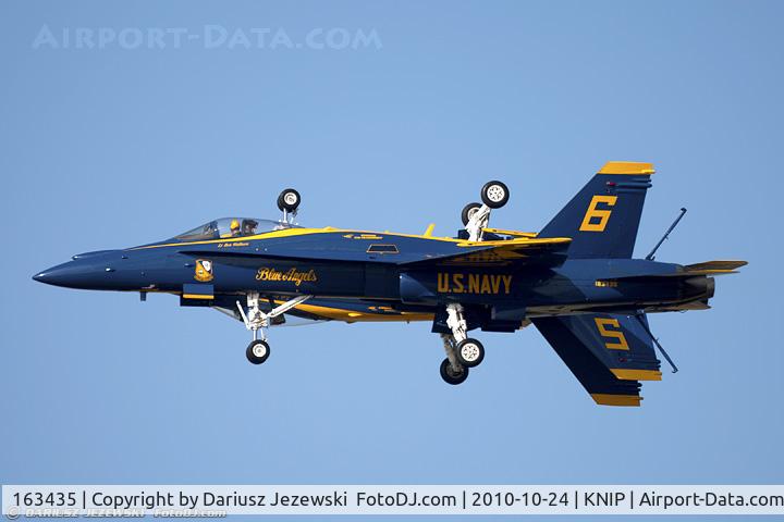 163435, 1987 McDonnell Douglas F/A-18C Hornet C/N 0634/C008, United States Navy Flight Demonstration Squadron Blue Angel No.6 McDonnell Douglas F/A-18C Hornet, c/n: 0634/C008