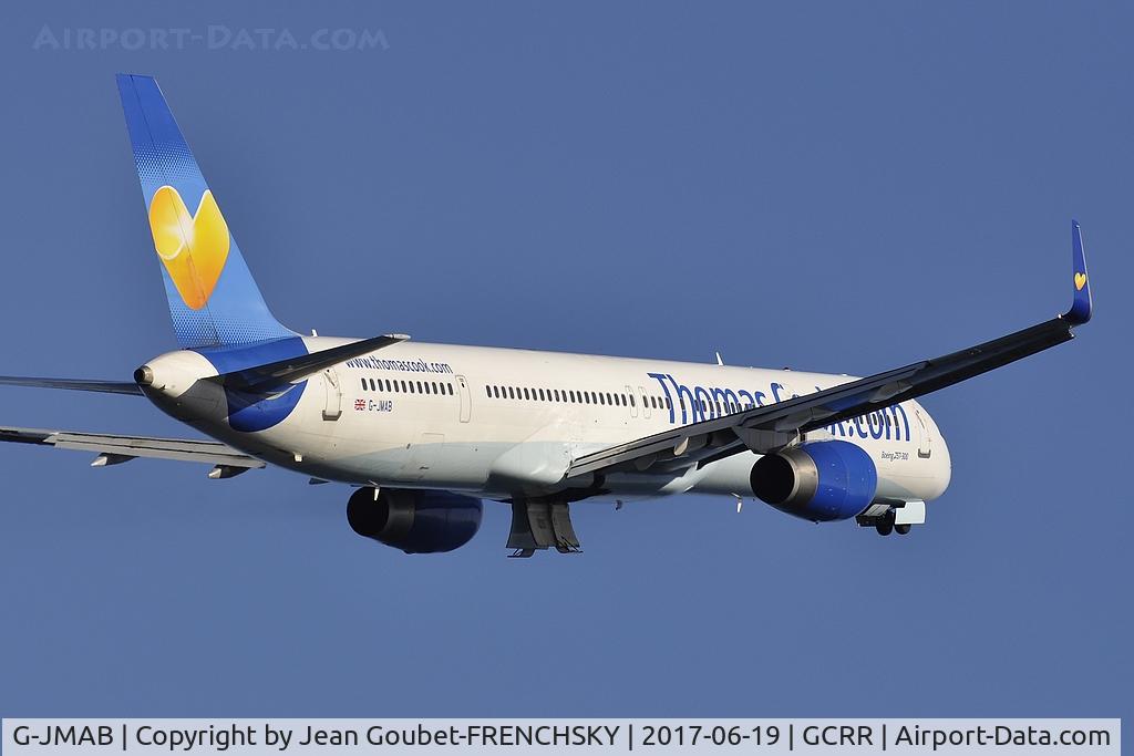 G-JMAB, 2001 Boeing 757-3CQ C/N 32242, Thomas Cook Airlines MT1003 take off to London Gatwick