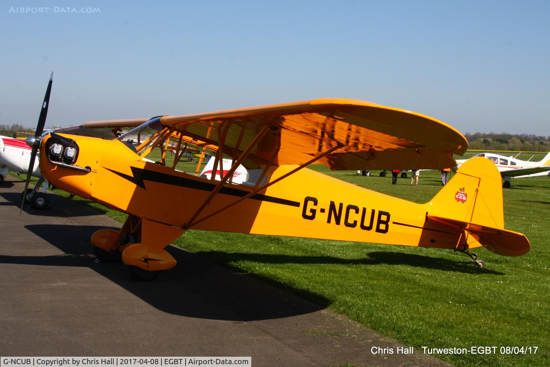 G-NCUB, 1944 Piper L-4H Grasshopper (J3C-65D) C/N 11599, at The Beagle Pup 50th anniversary celebration fly in