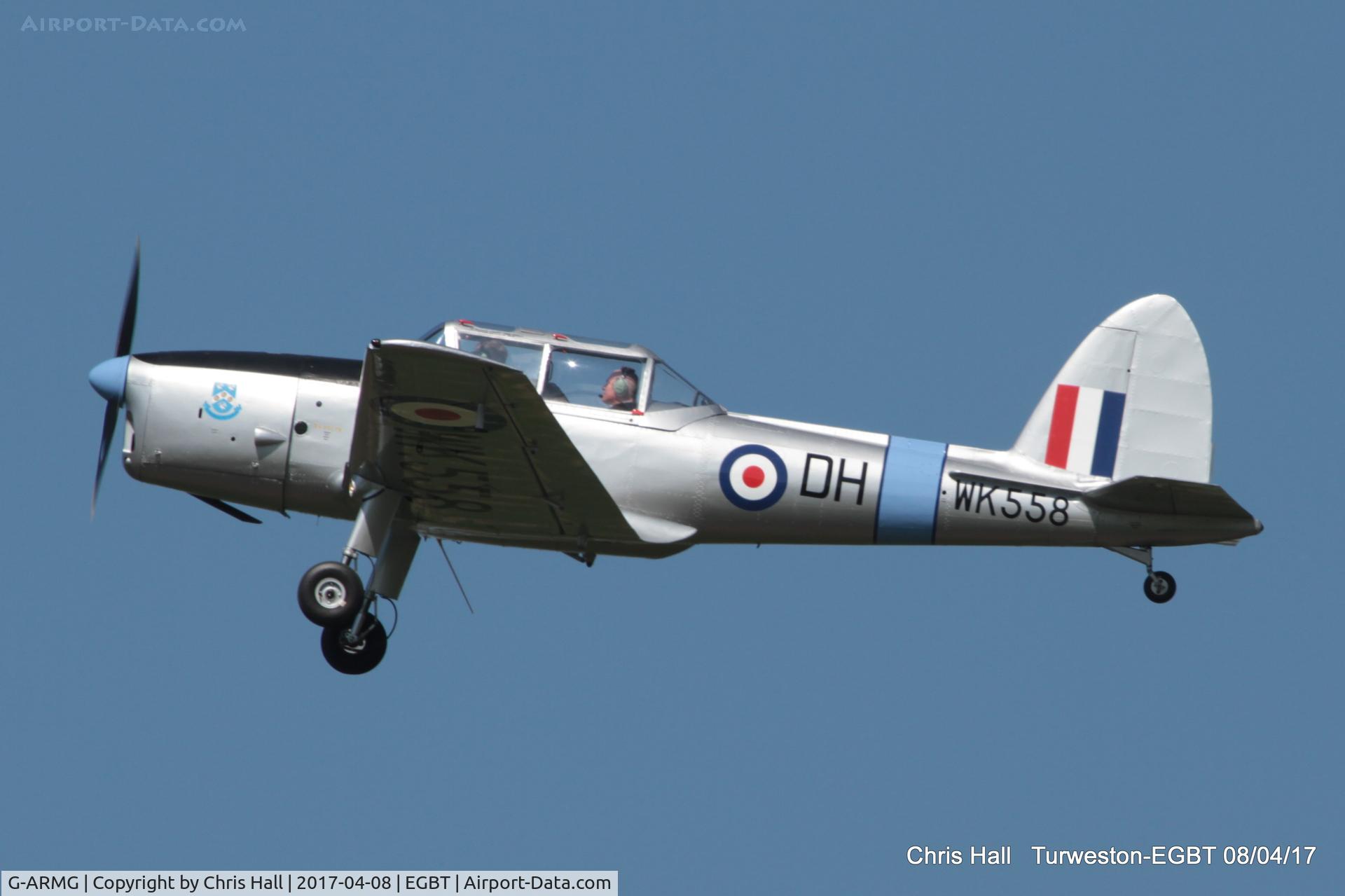 G-ARMG, 1952 De Havilland DHC-1 Chipmunk T.10 C/N C1/0575, at The Beagle Pup 50th anniversary celebration fly in