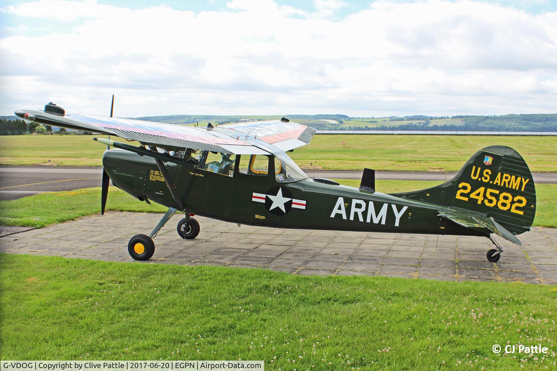 G-VDOG, 1958 Cessna O-1E Bird Dog C/N 24582, At home at Dundee