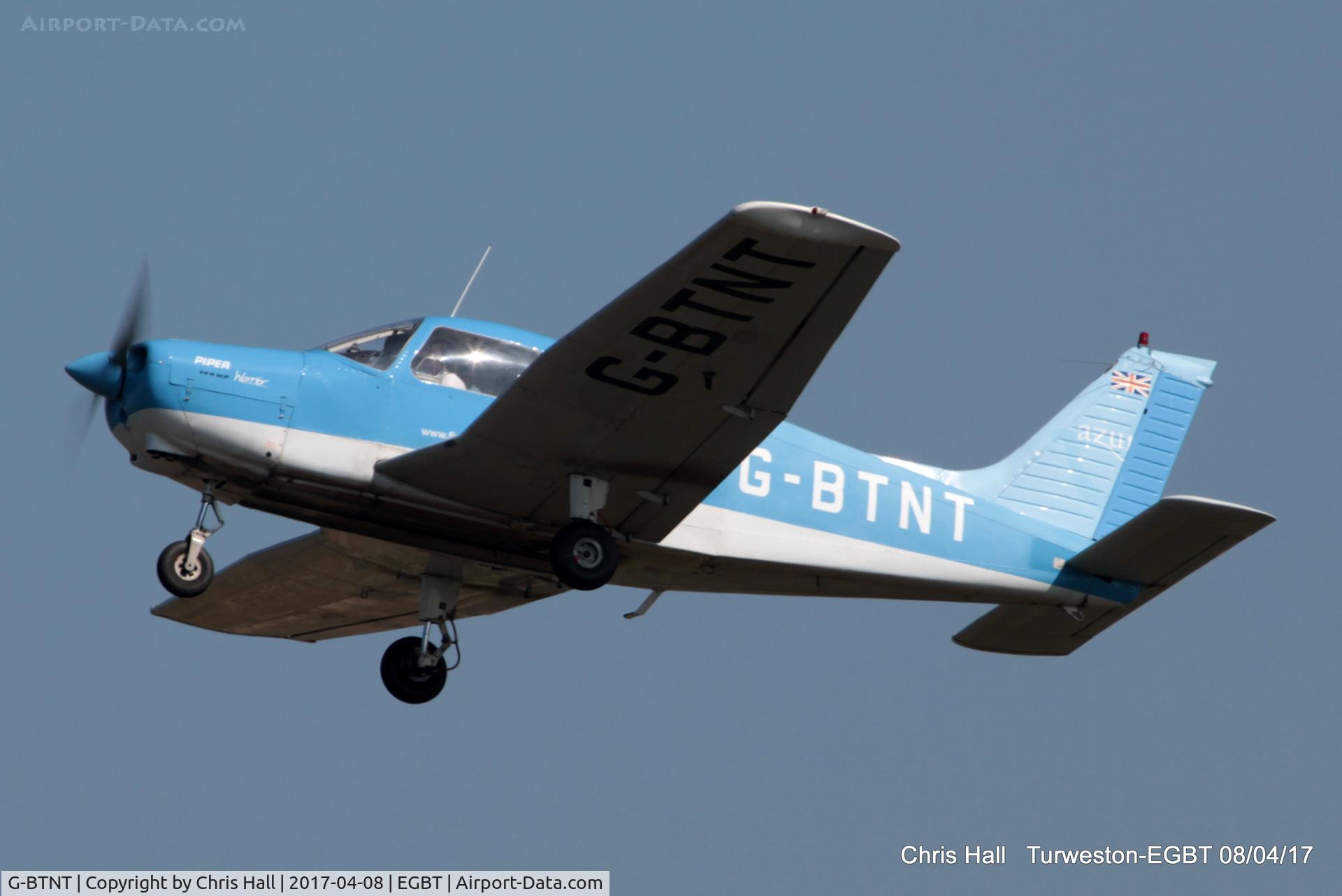 G-BTNT, 1976 Piper PA-28-151 Cherokee Warrior C/N 28-7615401, at The Beagle Pup 50th anniversary celebration fly in